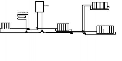 схема отопления. извиняюсь не инженер я, нарисовал как смог.